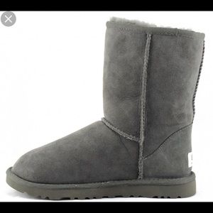 Gray short ugg boots size 8